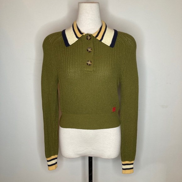 BDG collared sweater in green SIZE XSM - Picture 2 of 10